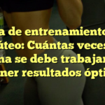Rutina de entrenamiento para el glúteo: Cuántas veces a la semana se debe trabajar para obtener resultados óptimos