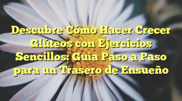 Descubre Cómo Hacer Crecer Glúteos con Ejercicios Sencillos: Guía Paso a Paso para un Trasero de Ensueño