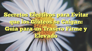 Secretos Efectivos para Evitar que los Glúteos se Caigan: Guía para un Trasero Firme y Elevado
